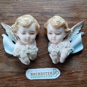 Vintage Lego Fine Quality China Pair of Angels